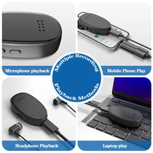 Load image into Gallery viewer, 128GB(1680 Hour) Digital Voice Recorder, Magnetic Audio Activated Recorder with Playback, AI-Triple Noise Reduction and Compatible with Smart Cell Phone/PC for Meetings, Interviews, Lectures