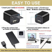 Load image into Gallery viewer, USB Charger Spy Camera – Discreet Home Security