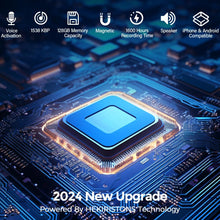 Load image into Gallery viewer, 128GB(1680 Hour) Digital Voice Recorder, Magnetic Audio Activated Recorder with Playback, AI-Triple Noise Reduction and Compatible with Smart Cell Phone/PC for Meetings, Interviews, Lectures