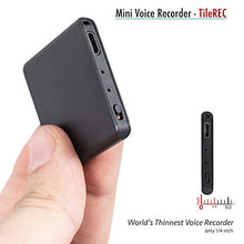 Load image into Gallery viewer, TileRec - Slimmest Voice Activated Recorder with 145 Hours Recording Capacity, MP3 Records, 24 Hours Battery Time, Metal Case – by Atto Digital
