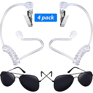 Earpiece Earplugs Acoustic Tube Headset and Sunglasses