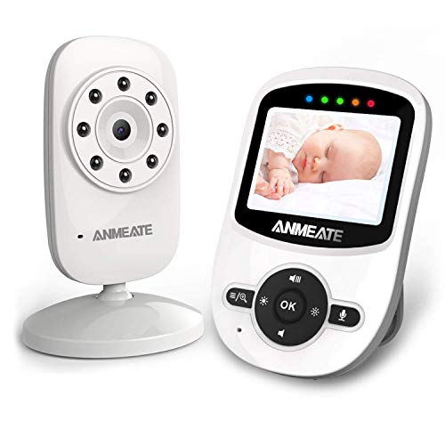Video Baby Monitor with Digital Camera bwith Temperature Monitor, 960ft Transmission Range, 2-Way Talk, Night Vision