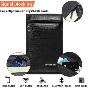 Cell Phone Signal Blocking Bag Anti Spying Security Pouch Faraday