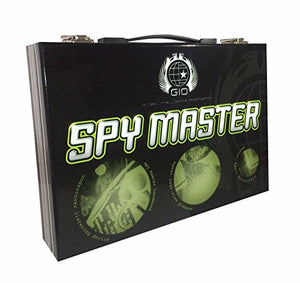 Spy Master Briefcase Black Spy kit - Secret agent mission handbook with top spy gear and gadget surveillance