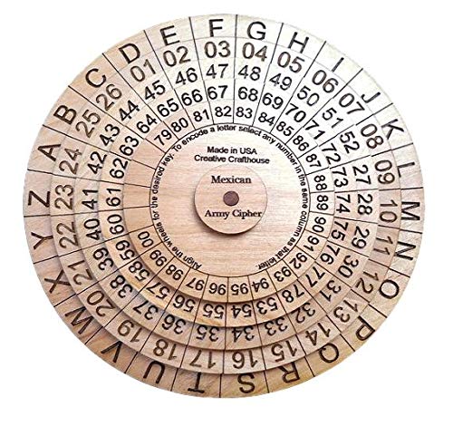 Mexican Army Cipher Wheel A Historical Decoder Ring Encryption Device Cryptex