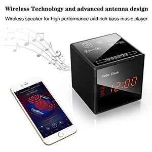Clock Nanny Cam - Wireless with Phone App - Bluetooth Speaker & USB Charging Ports - Night Vision & Motion Detection - Storage 128GB